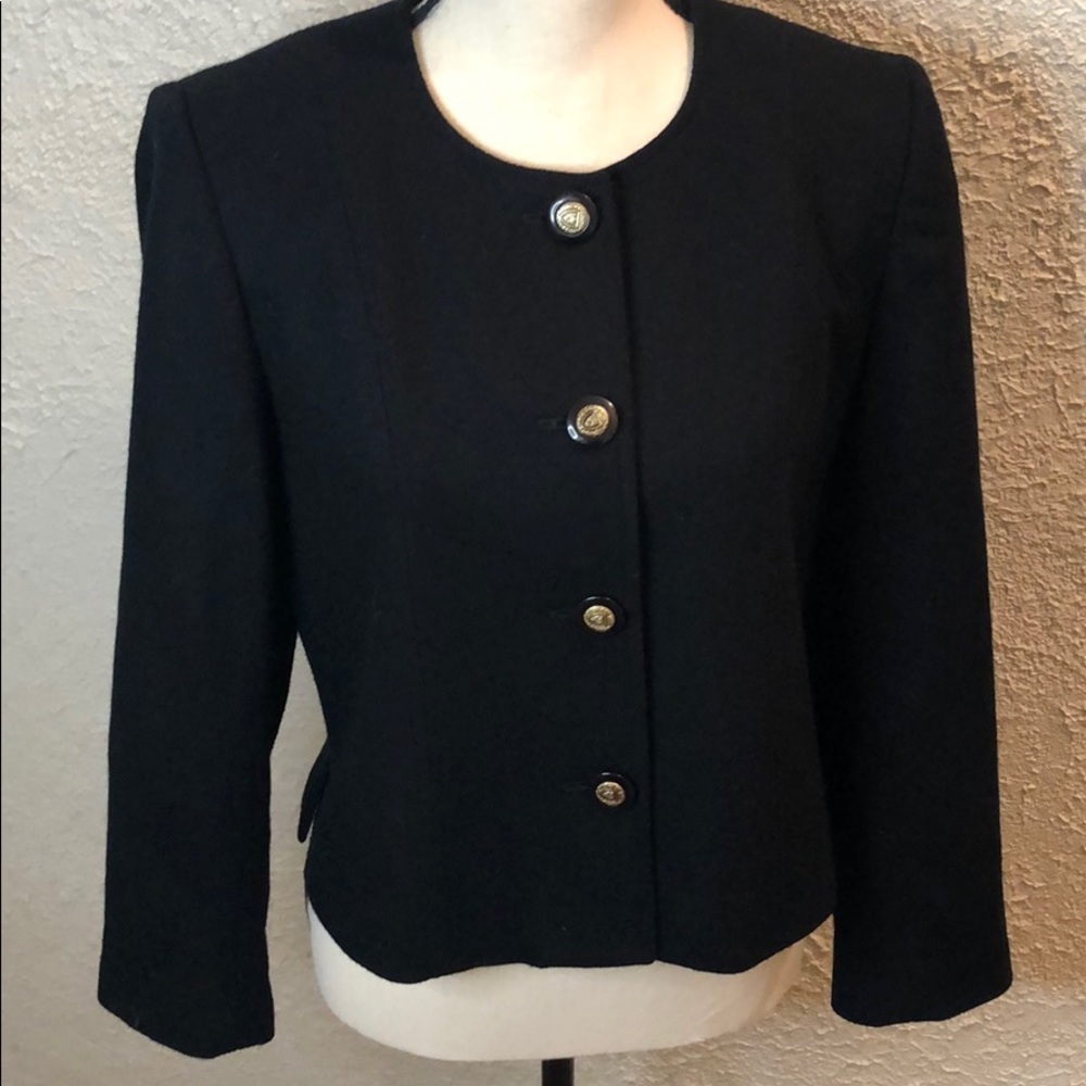 Vintage Pendleton Black Wool Jacket Women's 10P